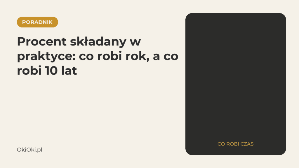 Procent składany w praktyce: co robi rok, a co robi 10 lat